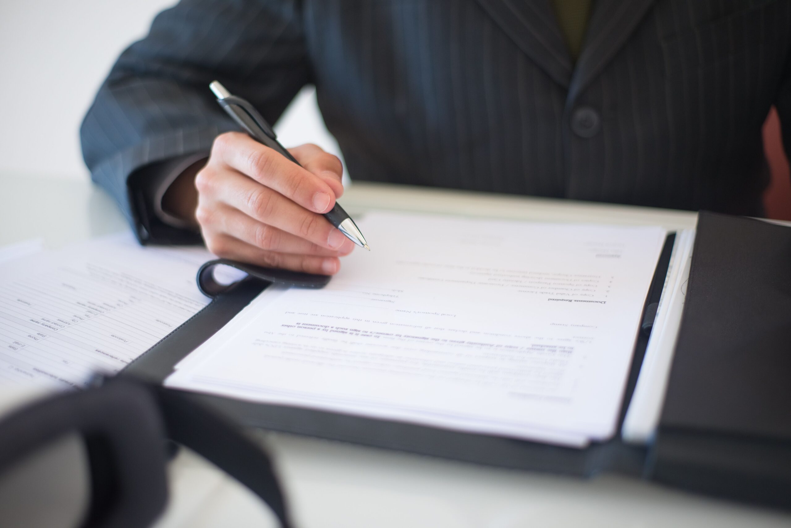Person signing a legal document relating to Power of Attorney